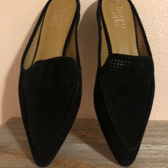 Franco Sarto Shoes - Black pointed mule slip on